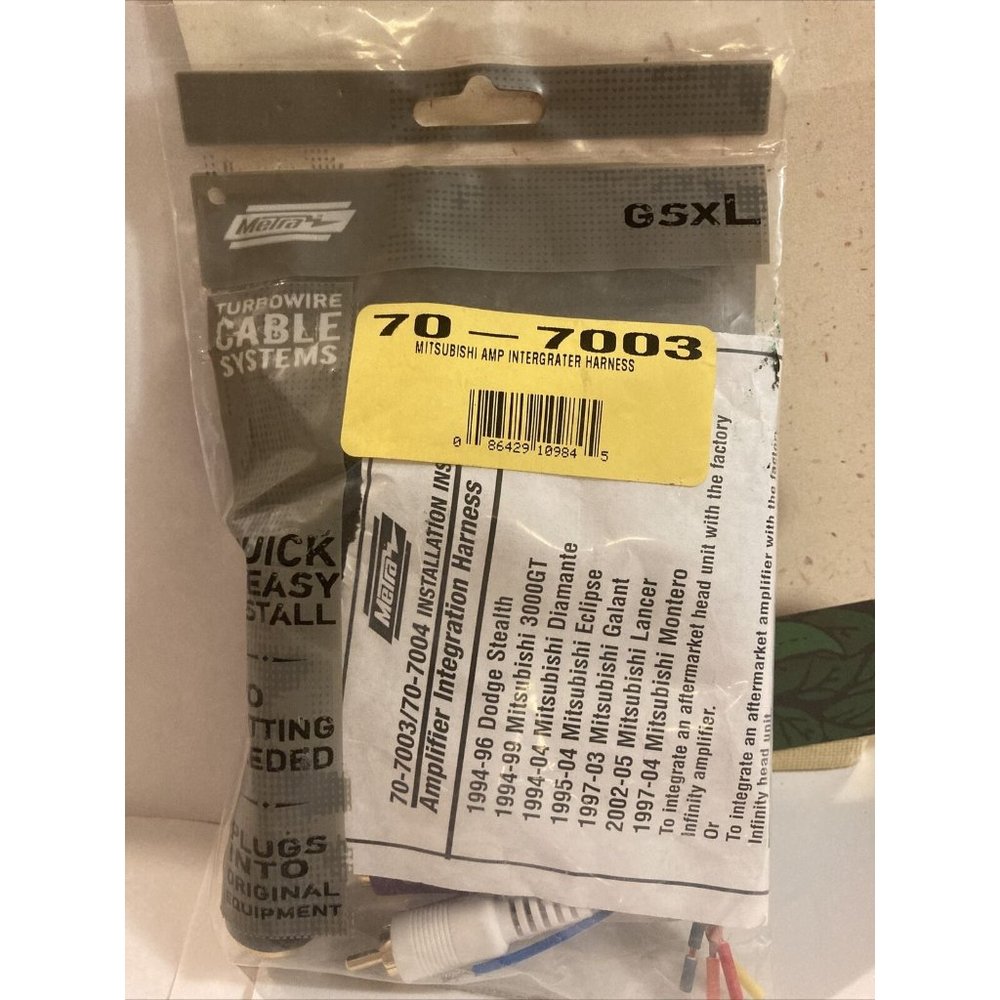 Metra 70-7003 mitsubishi amp intergrated harness gsxl turbowire cable system new